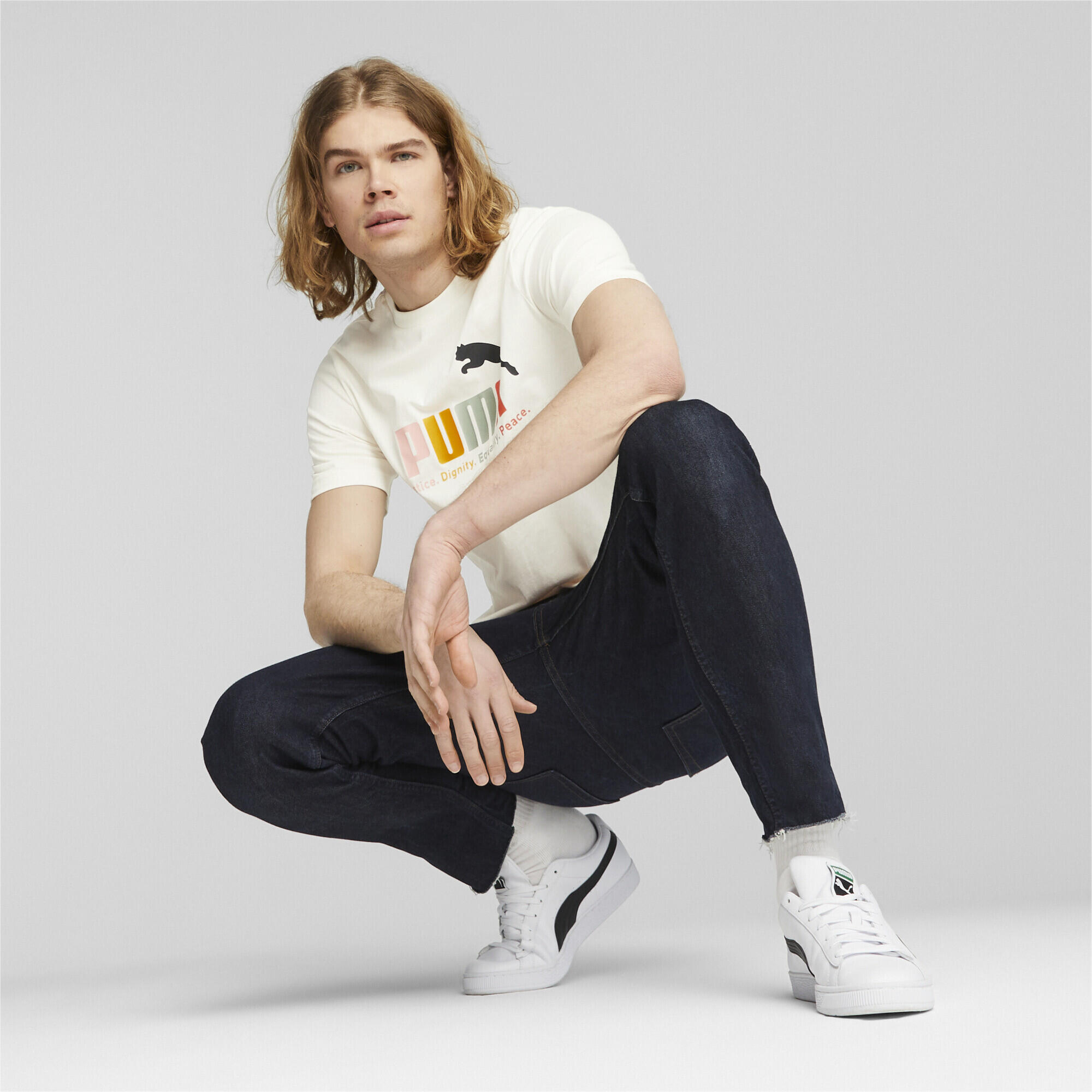 Camiseta ESS+ multicolor Hombre PUMA Warm White 5/6
