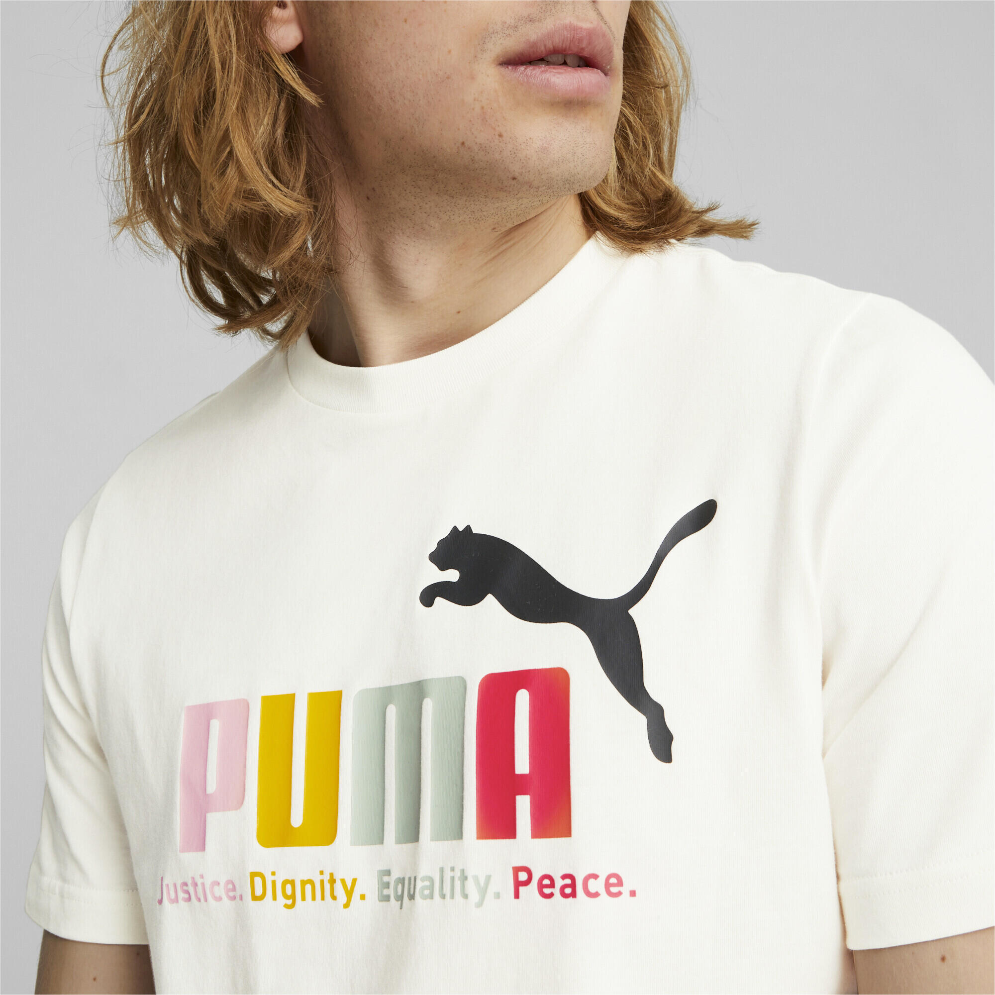 Camiseta ESS+ multicolor Hombre PUMA Warm White 3/6