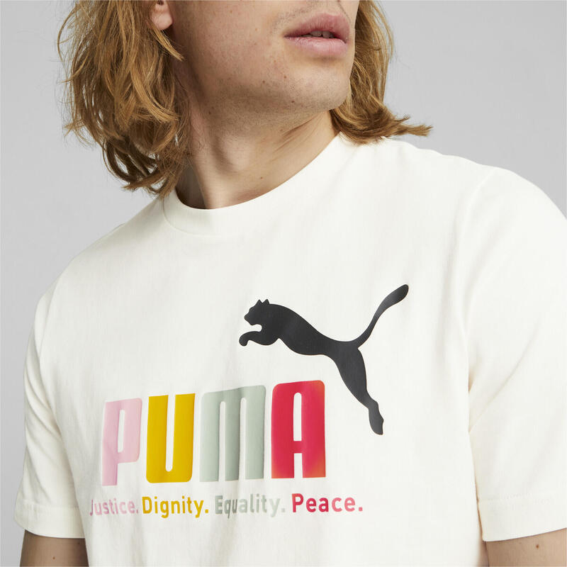 Camiseta ESS+ multicolor Hombre PUMA Warm White