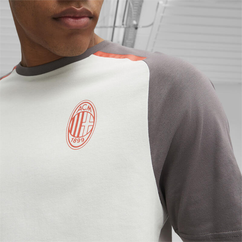 T-shirt da calcio AC Milan Casuals PUMA Cool Light Gray Dark