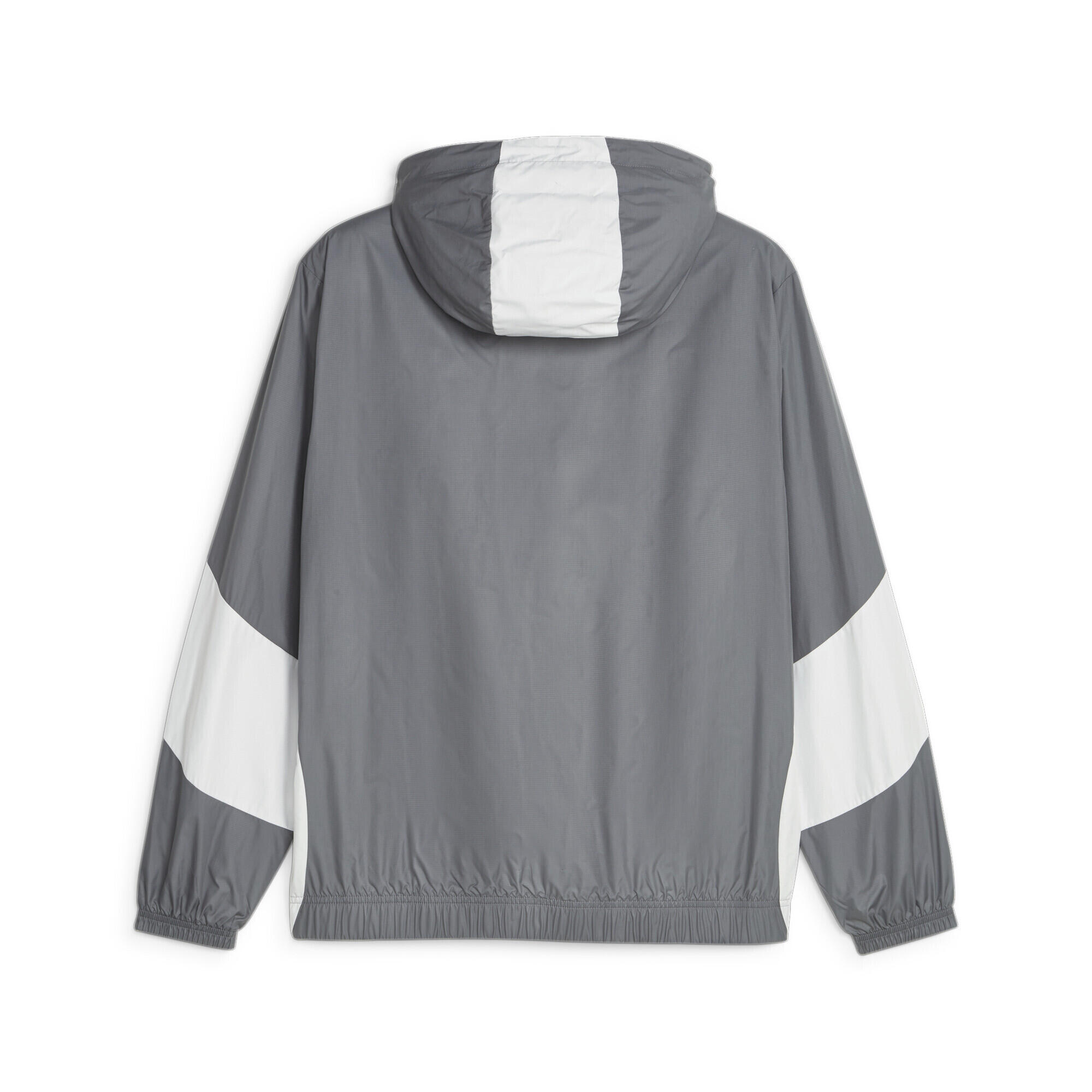 Chaqueta de fútbol OM prepartido PUMA White Cool Dark Gray 5/5