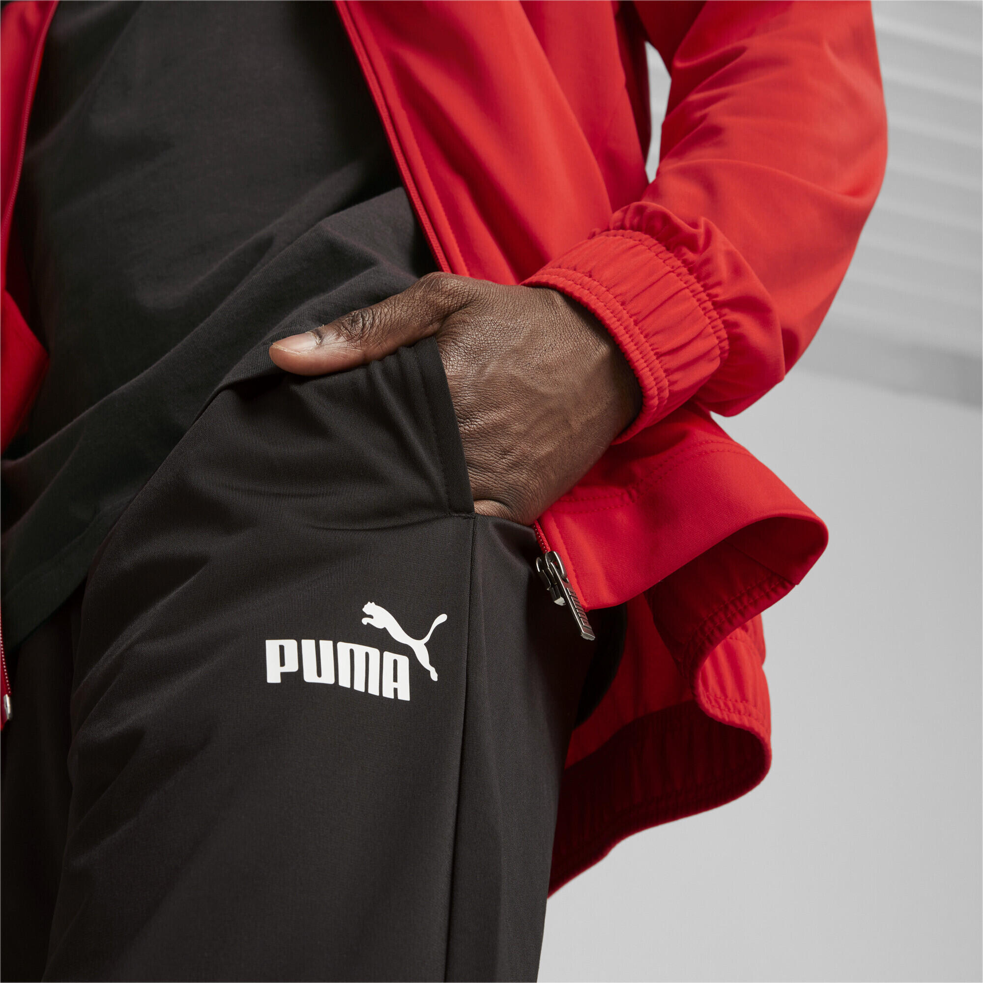 Tuta in poliestere da uomo PUMA For All Time Red 5/6