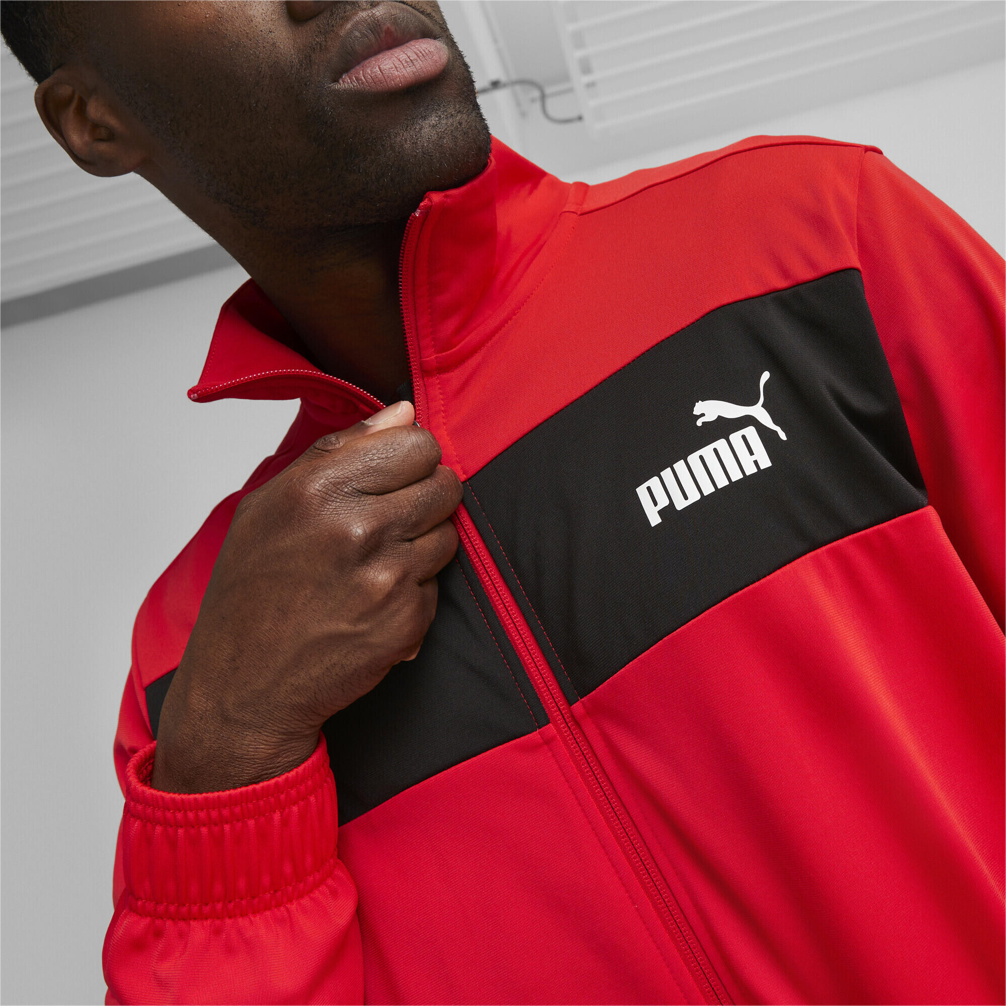 Tuta in poliestere da uomo PUMA For All Time Red 4/6
