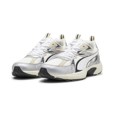 Milenio tech sneakers puma white black silver metallic