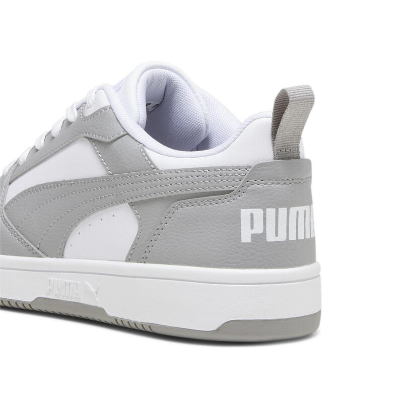 Rebound V6 Low Sneakers Erwachsene PUMA White Concrete Gray