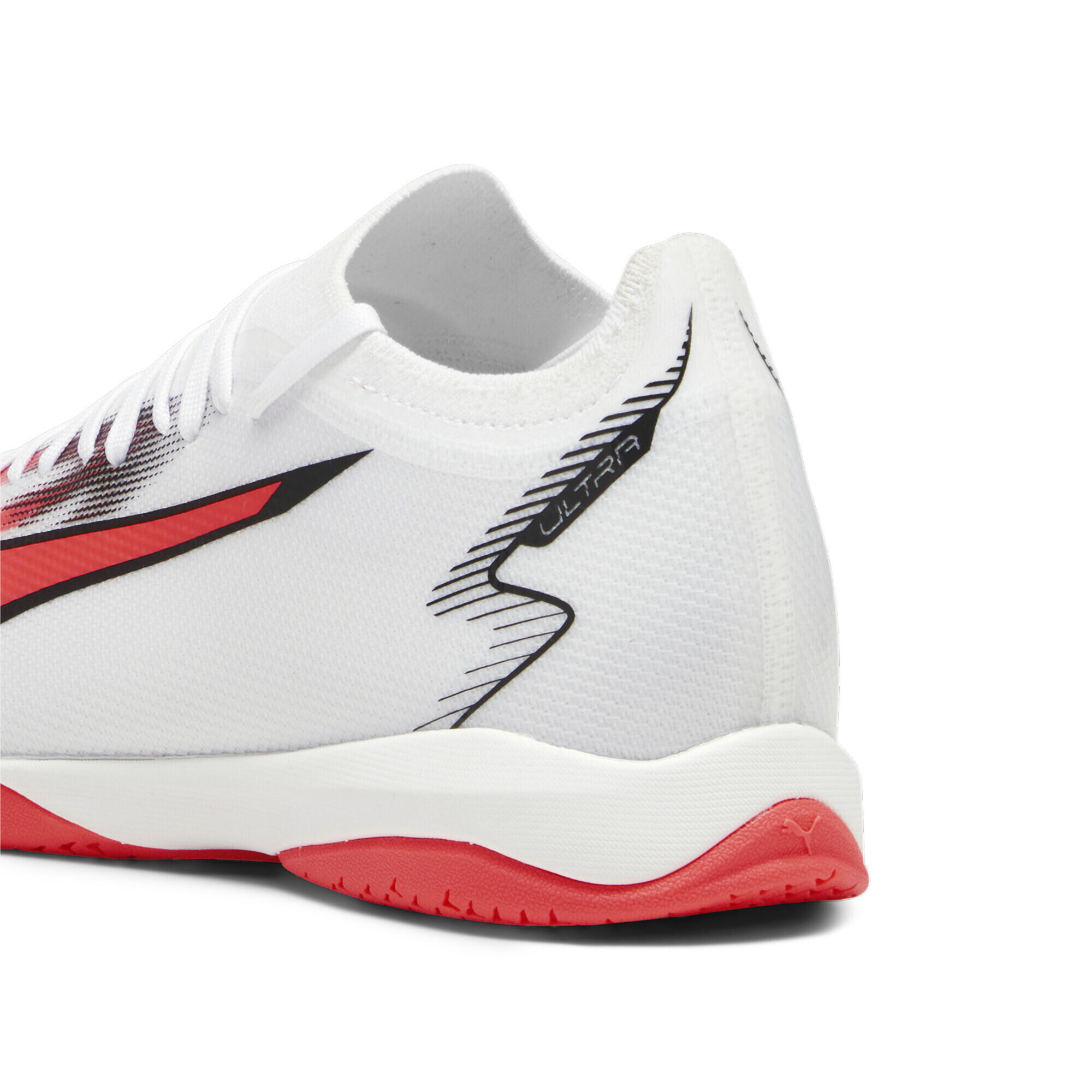 Scarpe da calcio ULTRA MATCH IT da uomo PUMA White Black Fire Orchid Red 4/7