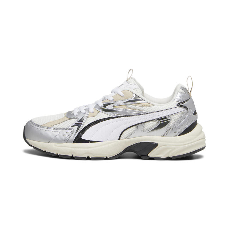 Milenio Tech Sneakers Erwachsene PUMA Warm White Silver Metallic