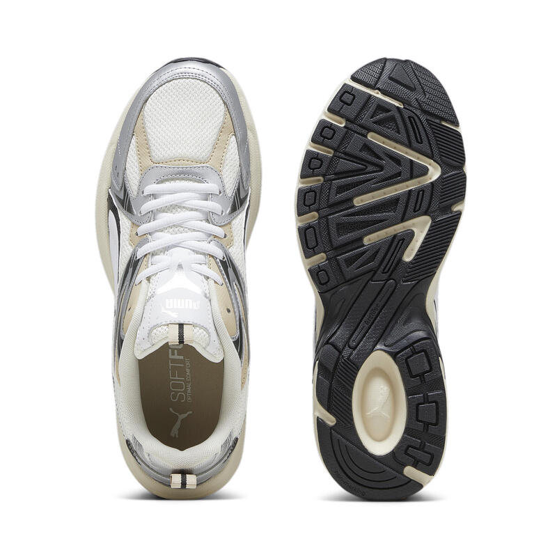 Milenio Tech Sneakers Erwachsene PUMA Warm White Silver Metallic
