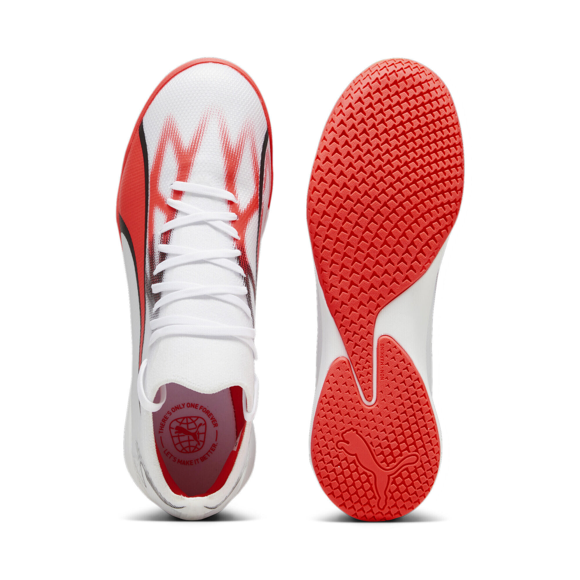Scarpe da calcio ULTRA MATCH IT da uomo PUMA White Black Fire Orchid Red 6/7