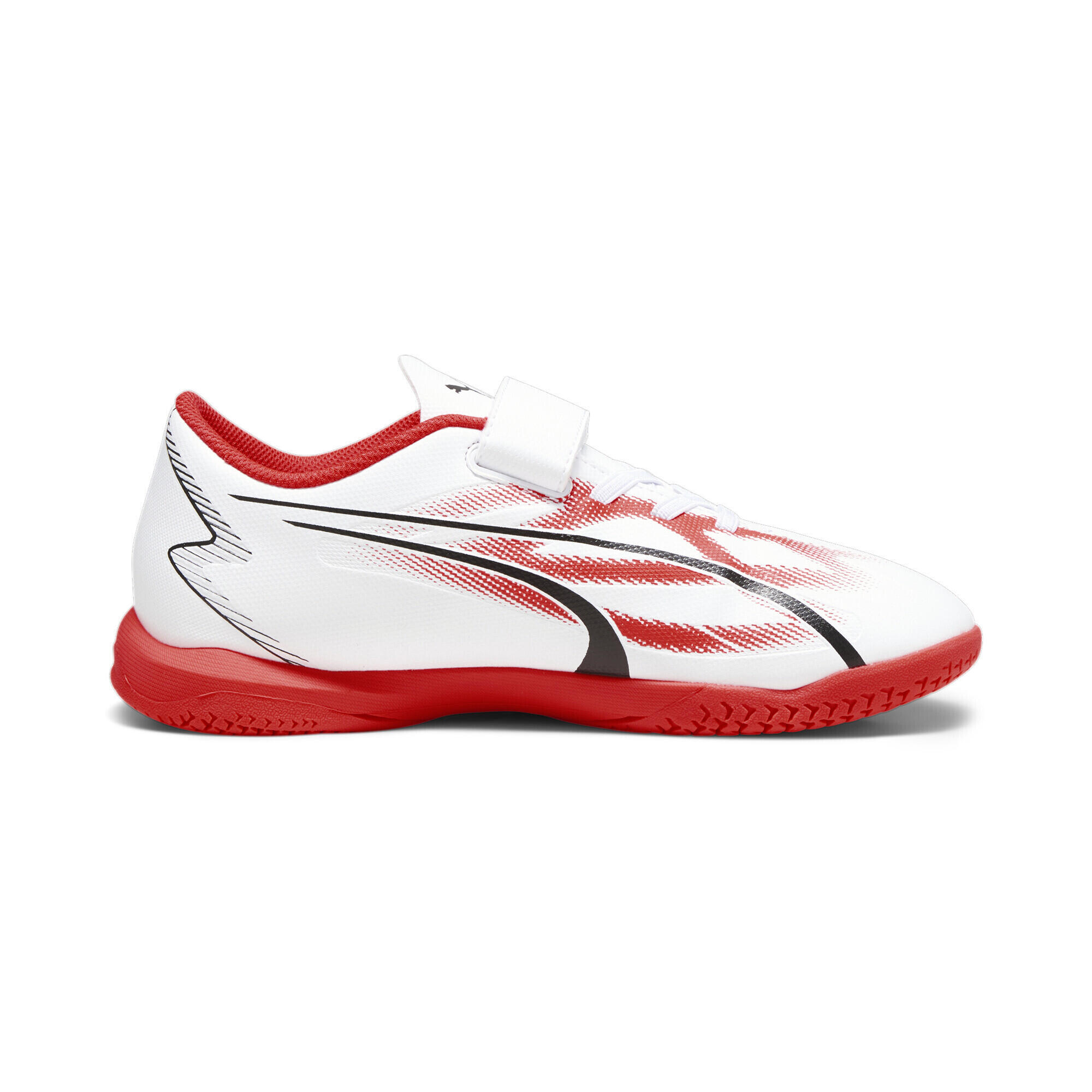 Calçado infantil Puma Jr Ultra Play It V Branco-preto-fogo Orquídea Branco 5/6