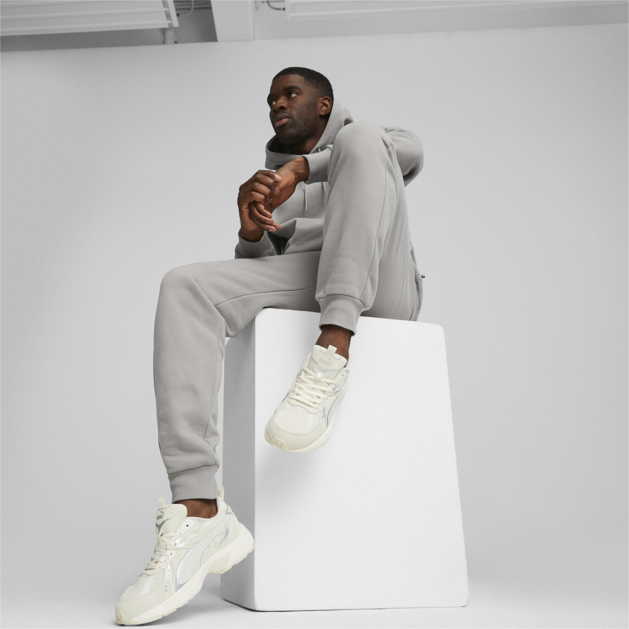 Sneakers Milenio Tech Suede PUMA Alpine Snow Vapor Gray Frosted Ivory White 3/7
