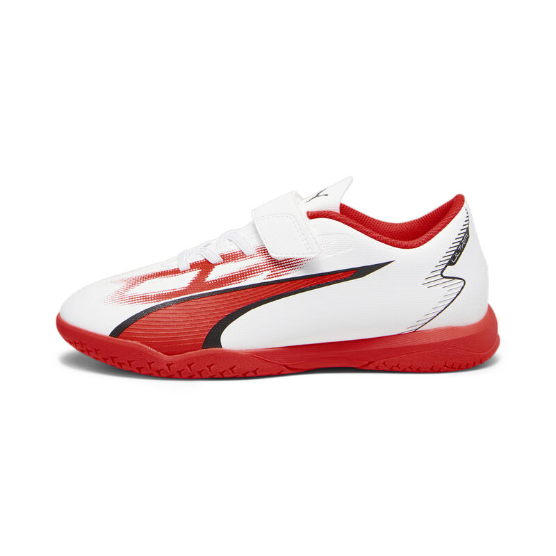 Botas de fútbol Niños ULTRA PLAY IT PUMA White Black Fire Orchid Red