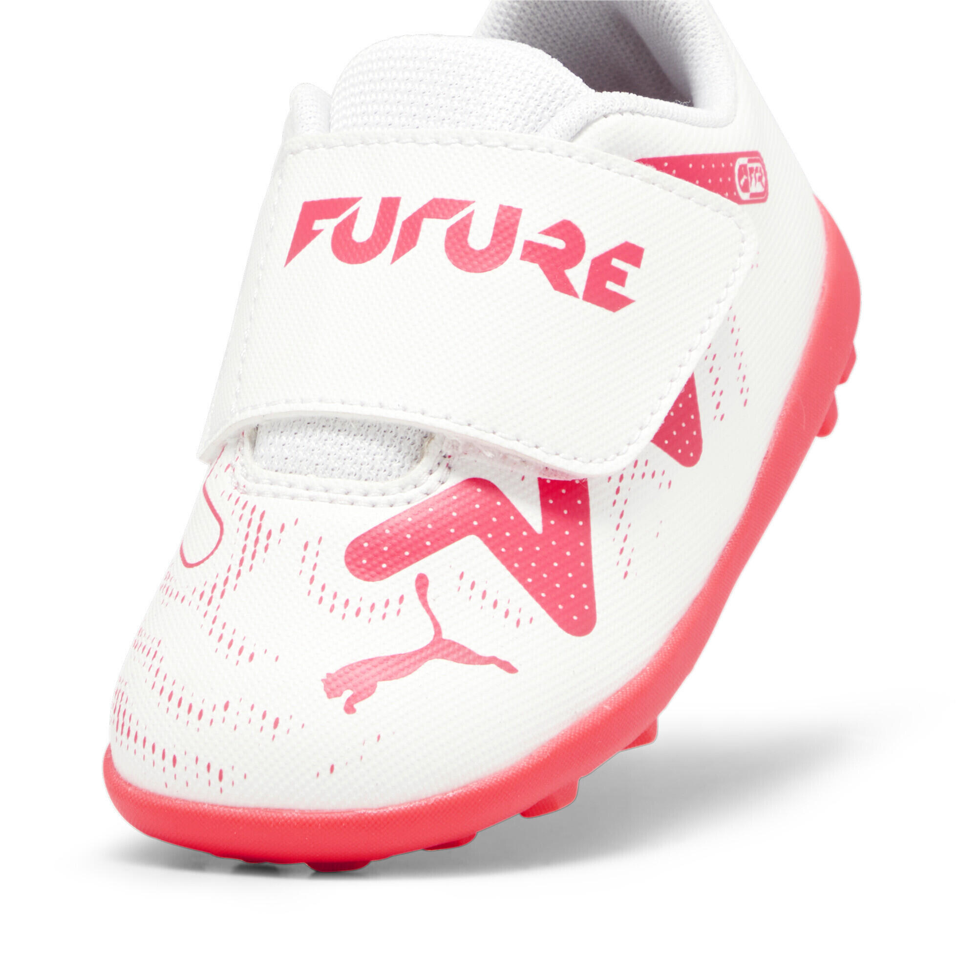 Botas de fútbol FUTURE PLAY TT Niños pequeños PUMA White Fire Orchid Red 6/6