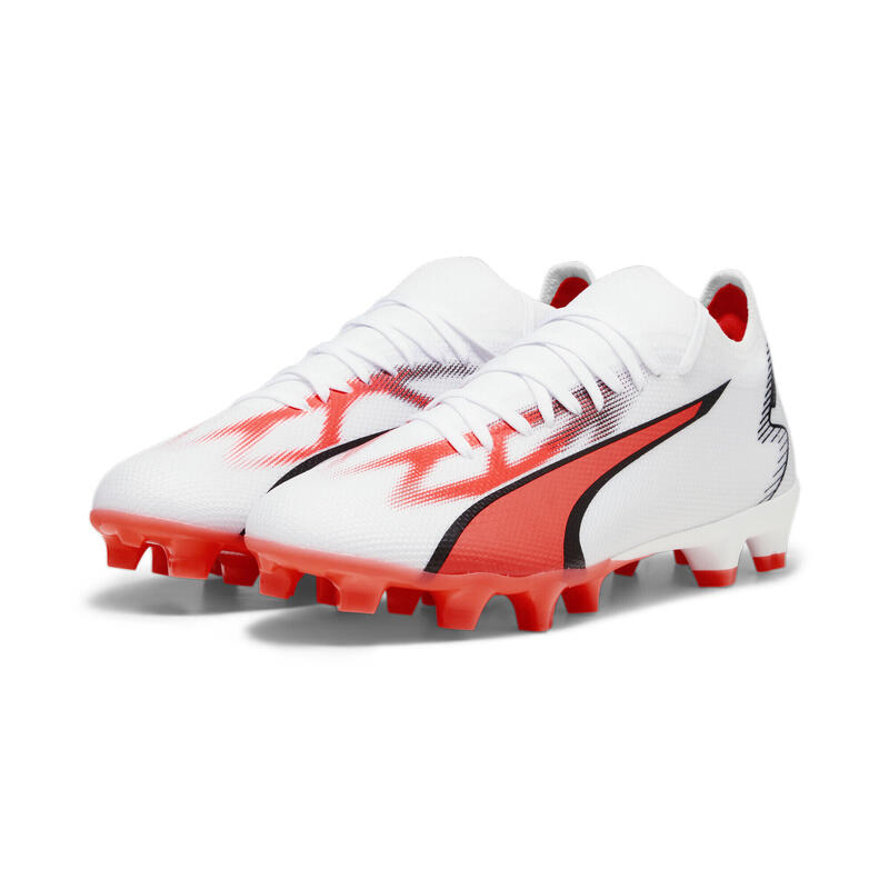 ULTRA MATCH FG/AG voetbalschoenen voor dames PUMA White Black Fire Orchid Red