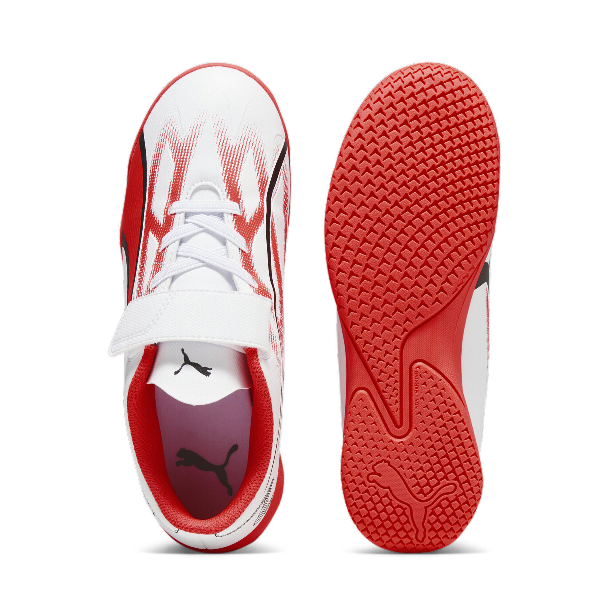 Sapatos de futebol Puma Jr Ultra - Branco/Preto/Orquídea 29 4/6