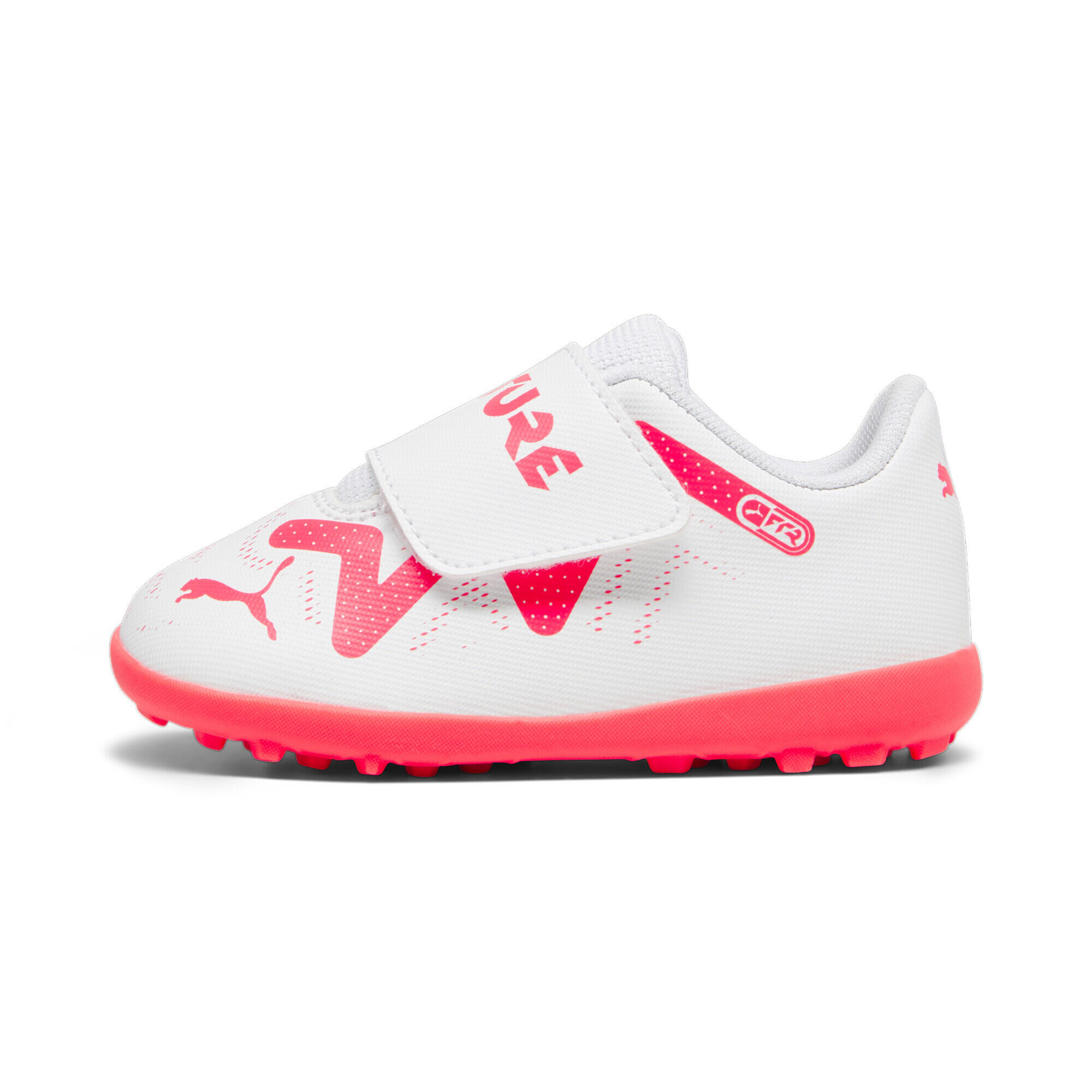 Botas de fútbol FUTURE PLAY TT Niños pequeños PUMA White Fire Orchid Red 3/6