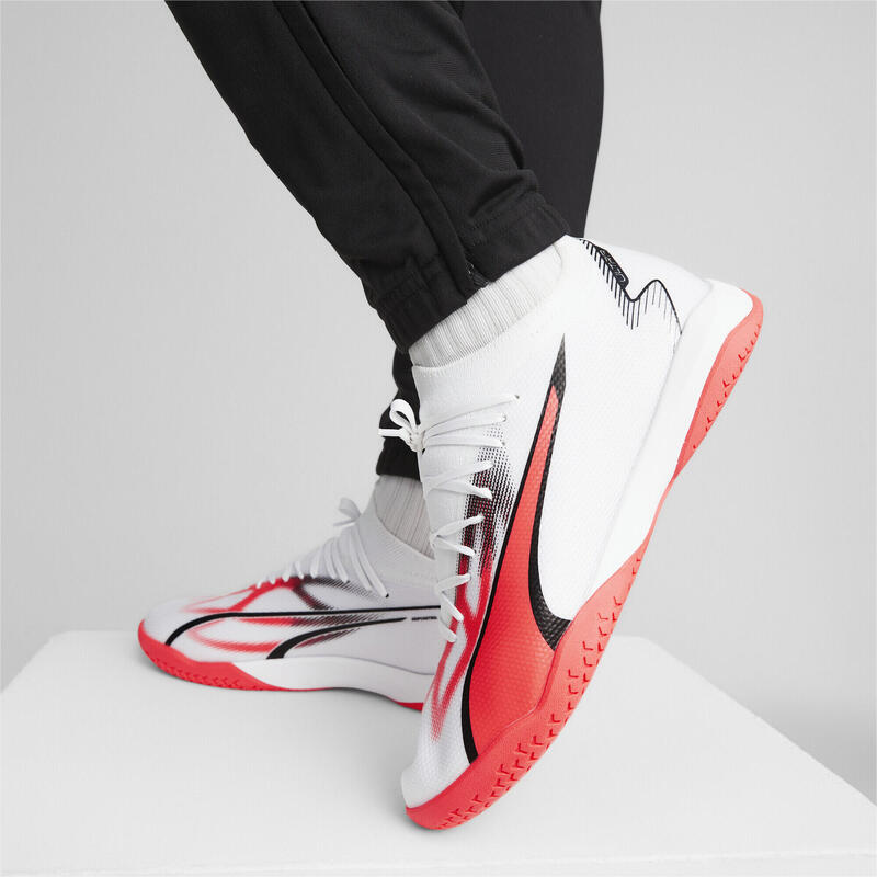 Chaussures de football ULTRA MATCH IT PUMA White Black Fire Orchid Red