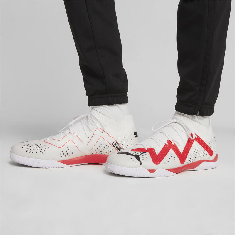 Botas de fútbol FUTURE MATCH IT Hombre PUMA White Black Fire Orchid Red