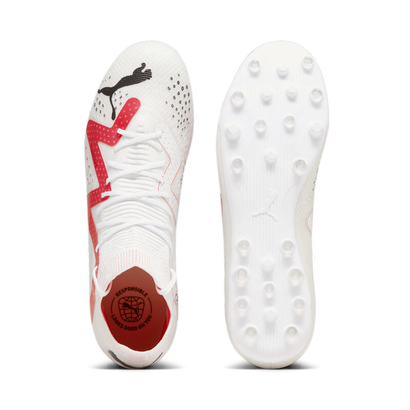 Botas de fútbol FUTURE PRO MG Hombre PUMA White Black Fire Orchid Red