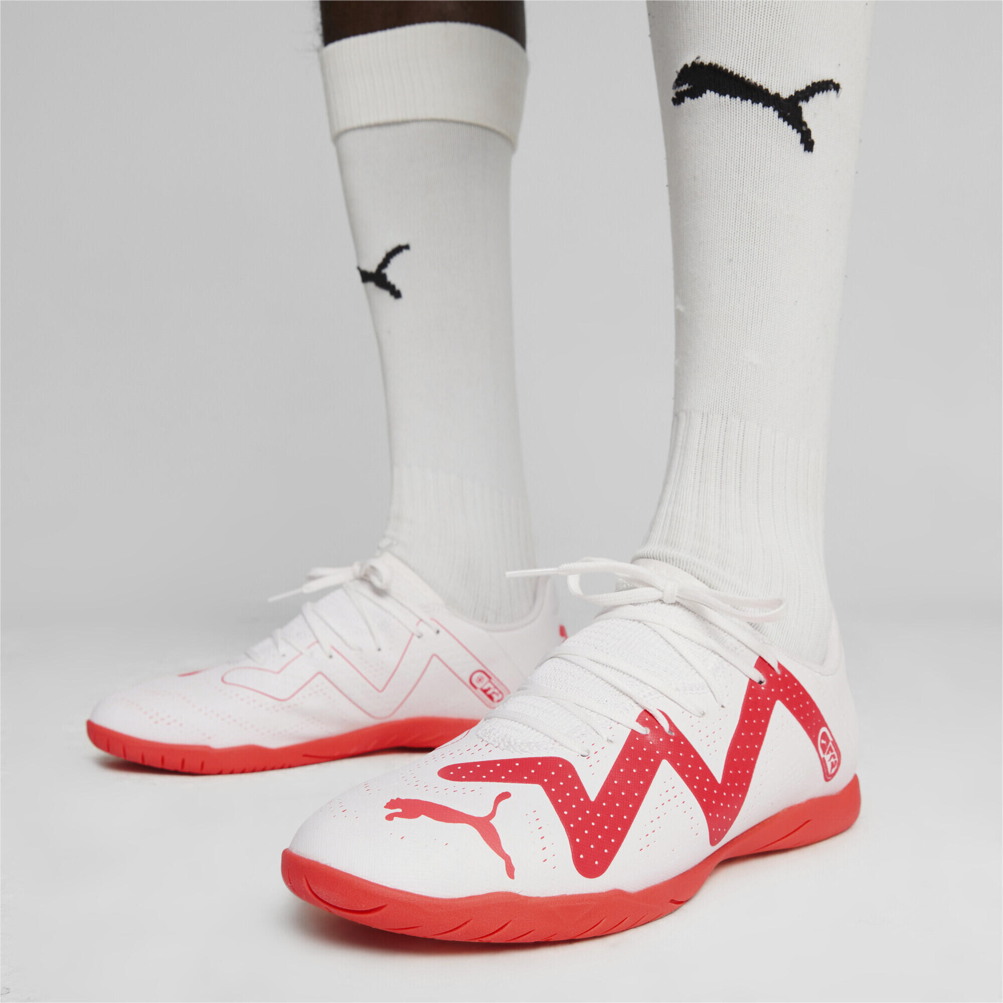 Chaussures de futsal FUTURE PLAY IT PUMA White Fire Orchid Red 2/7