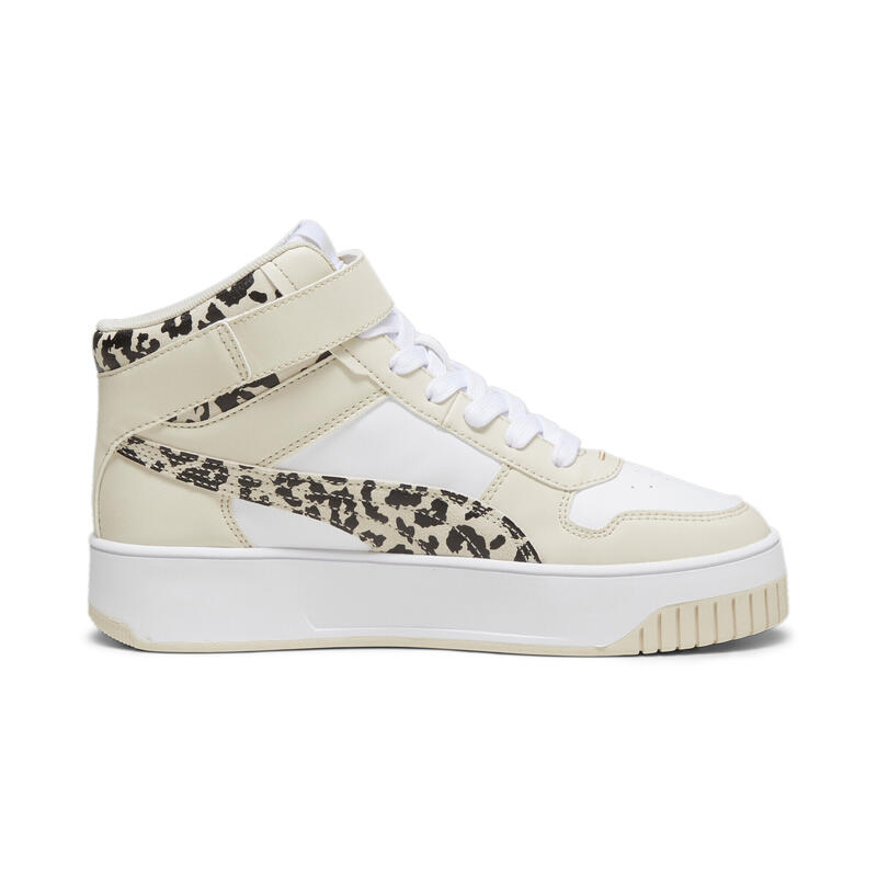 Carina Street Animal halfhoge sneakers voor dames PUMA White Alpine Snow Gold