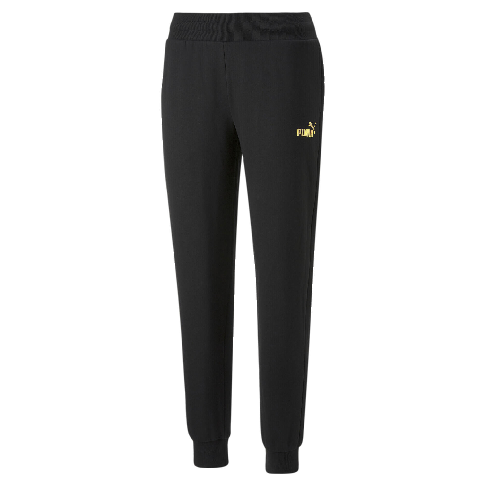 Puma - Pantalon Essentials+ Metallic Femme Puma Black Gold Foil - Pantalons - Jaune|noir - 44 L - Decathlon