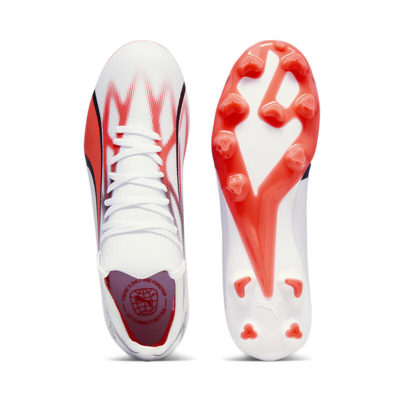 Scarpe da calcio ULTRA MATCH FG/AG da donna PUMA White Black Fire Orchid Red