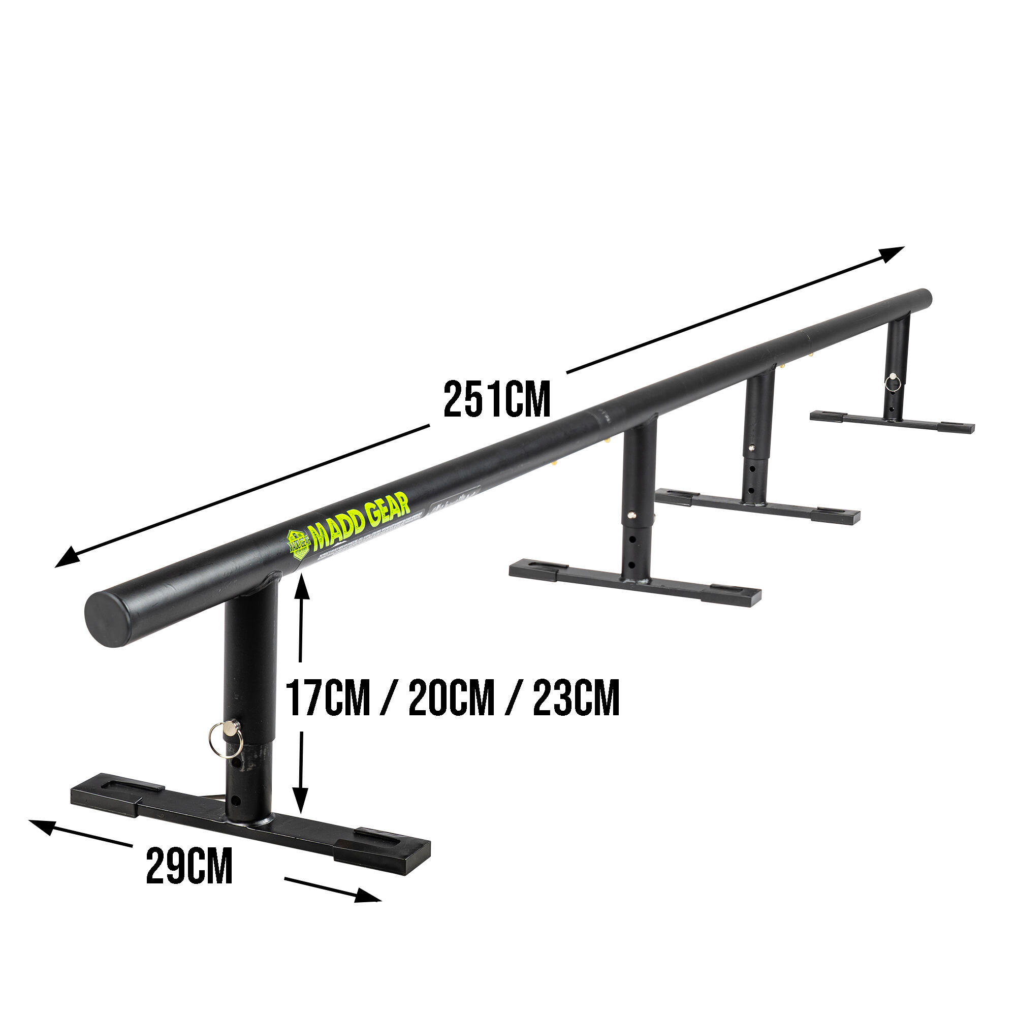 MGP Madd Gear ronde grind rail 99" verstelbaar stuntstep 6/7