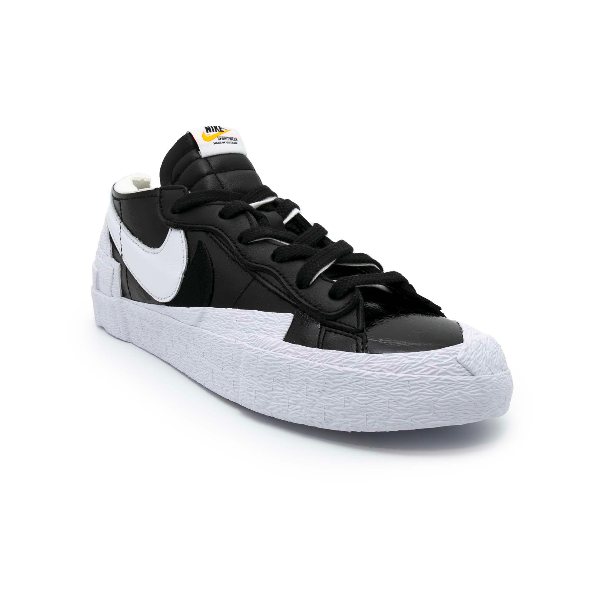Nike Blazer Low X Sacai Blk Skóra Lakowana W Czarnym Dorosłych 3/5