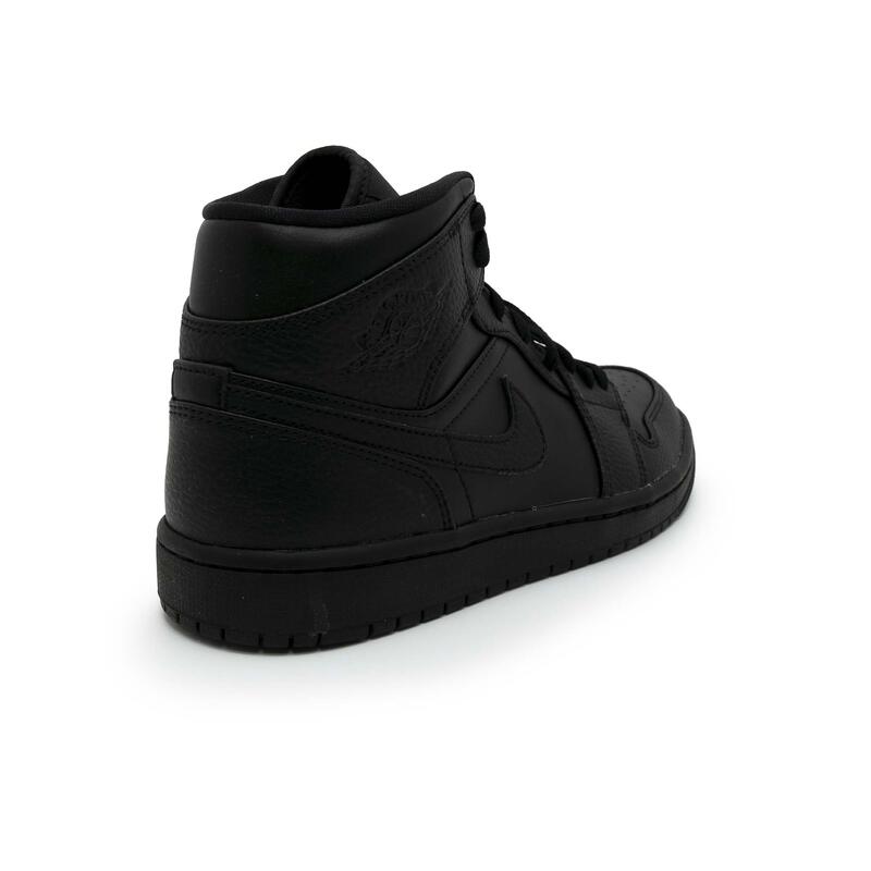 Baskets Nike Air Jordan 1 Mid Noir Adulte