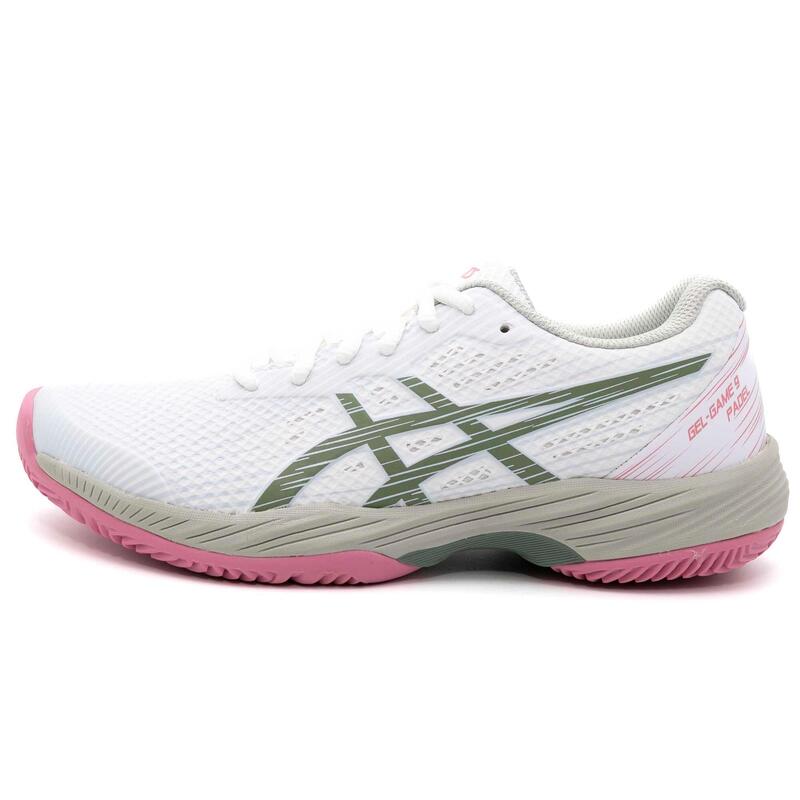 Chaussures Femme Asics Gel-game 9 Padel 1042a210-102 Blanc Et Rose