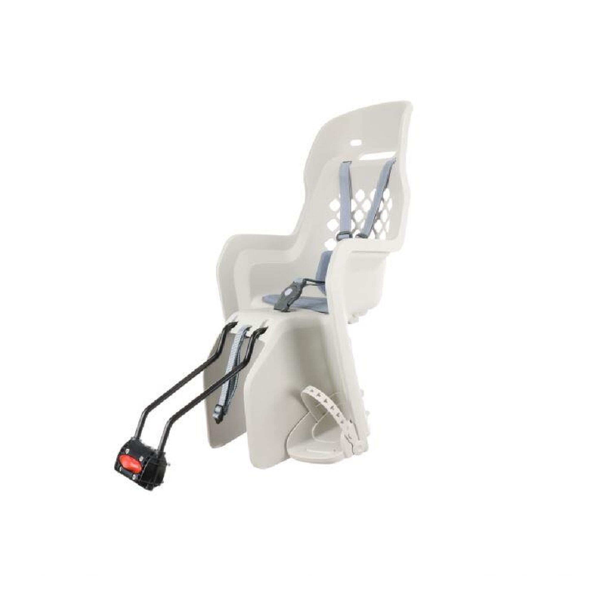 Cadeira bicicleta fixação quadro pequeno/29" traseira joy creme/cinzento escuro
