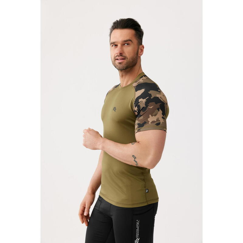 T-shirt termica da allenamento da uomo Rough Radical moro Furious Army