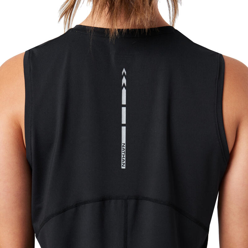 Shirt zonder mouwen voor dames - Hardlopen - Sprinter ZWART