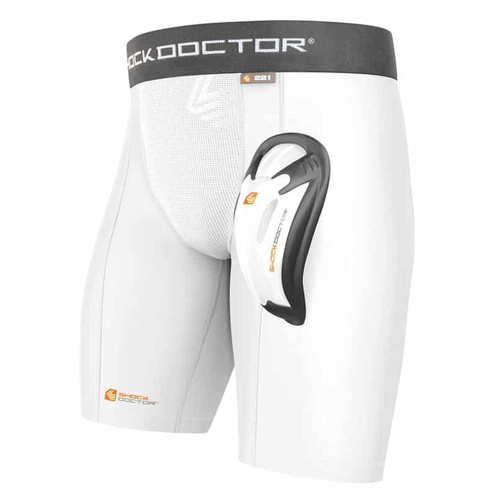 Pantaloncini a compressione "Core" con guscio Shock Doctor