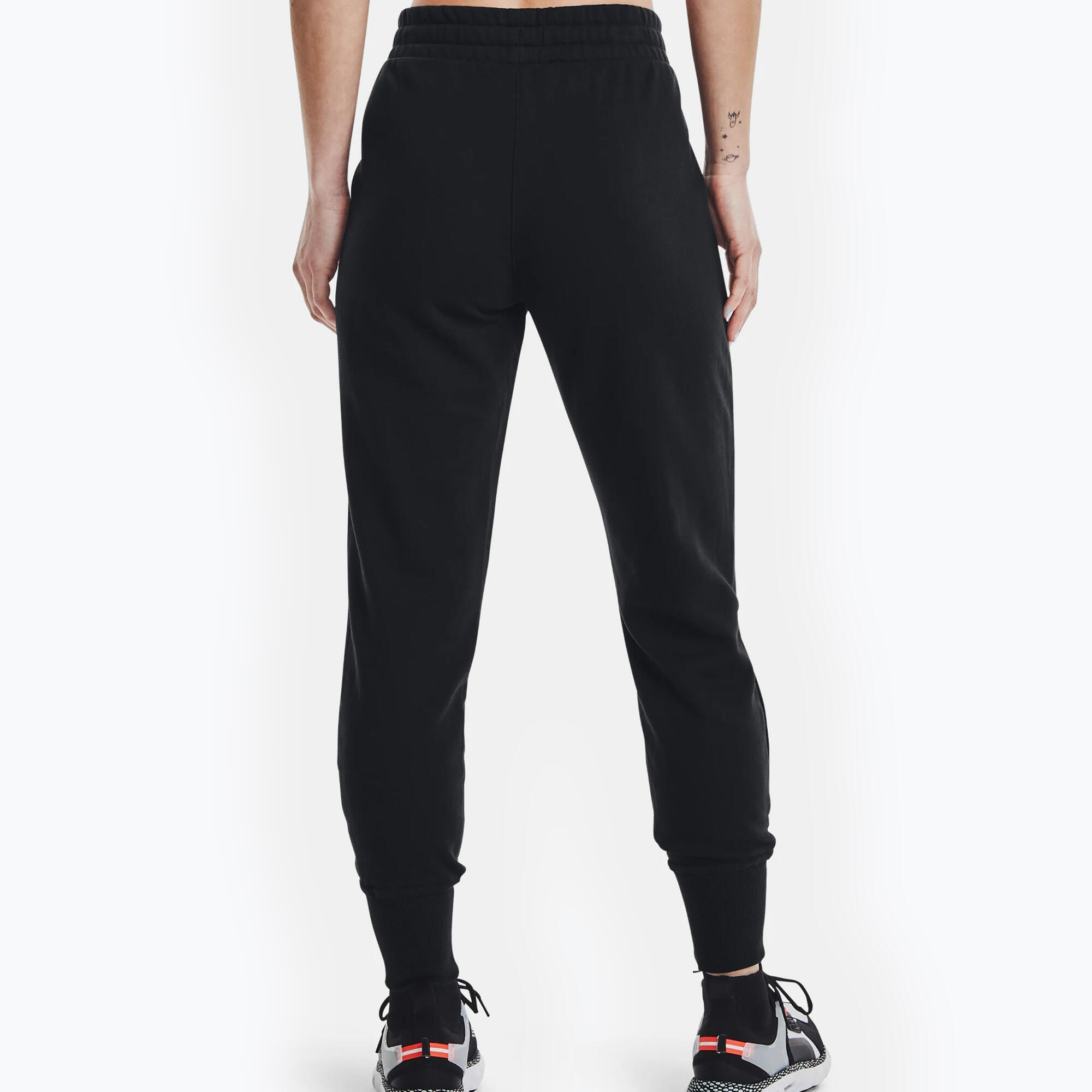 Calças de corrida Rival Fleece para senhora/senhora (Preto) 4/7
