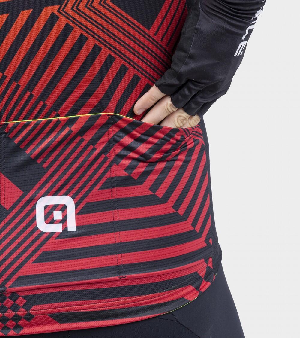 Maillot Manches Courtes Alé Checker Rouge 7/7