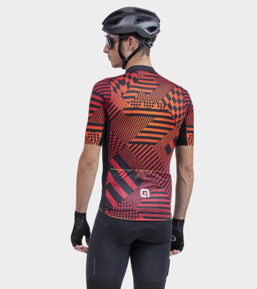 Maillot Manches Courtes Alé Checker Rouge 4/7