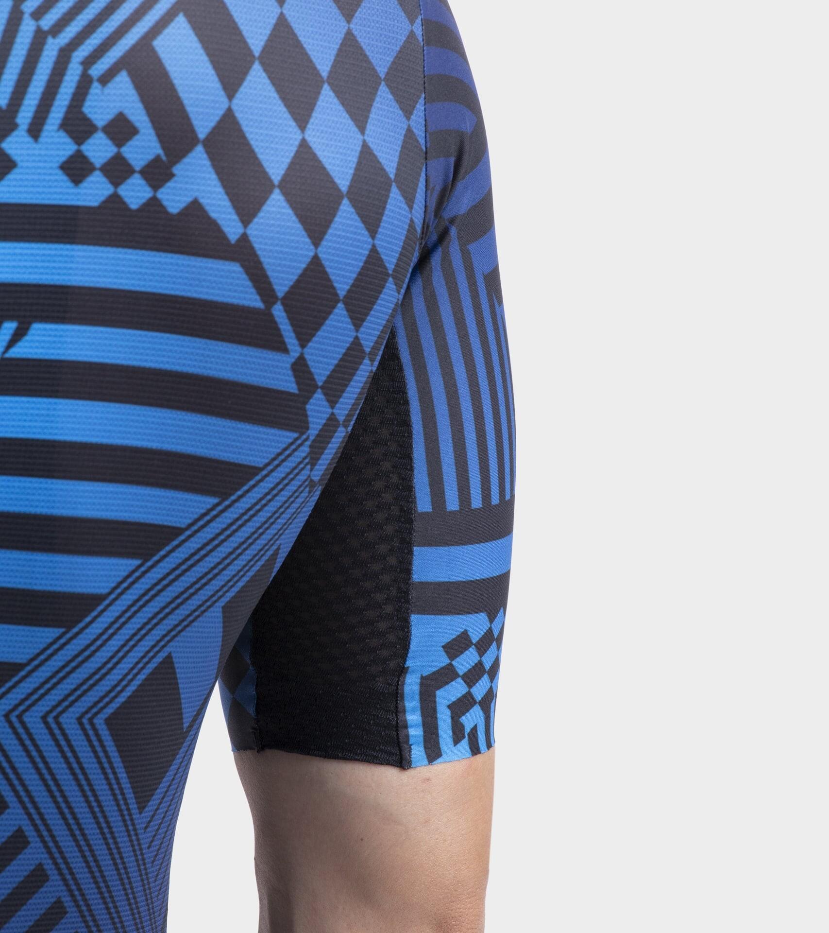Koszulka rowerowa męska Alé Cycling PR-S Checker M Czarno-niebieski 6/7
