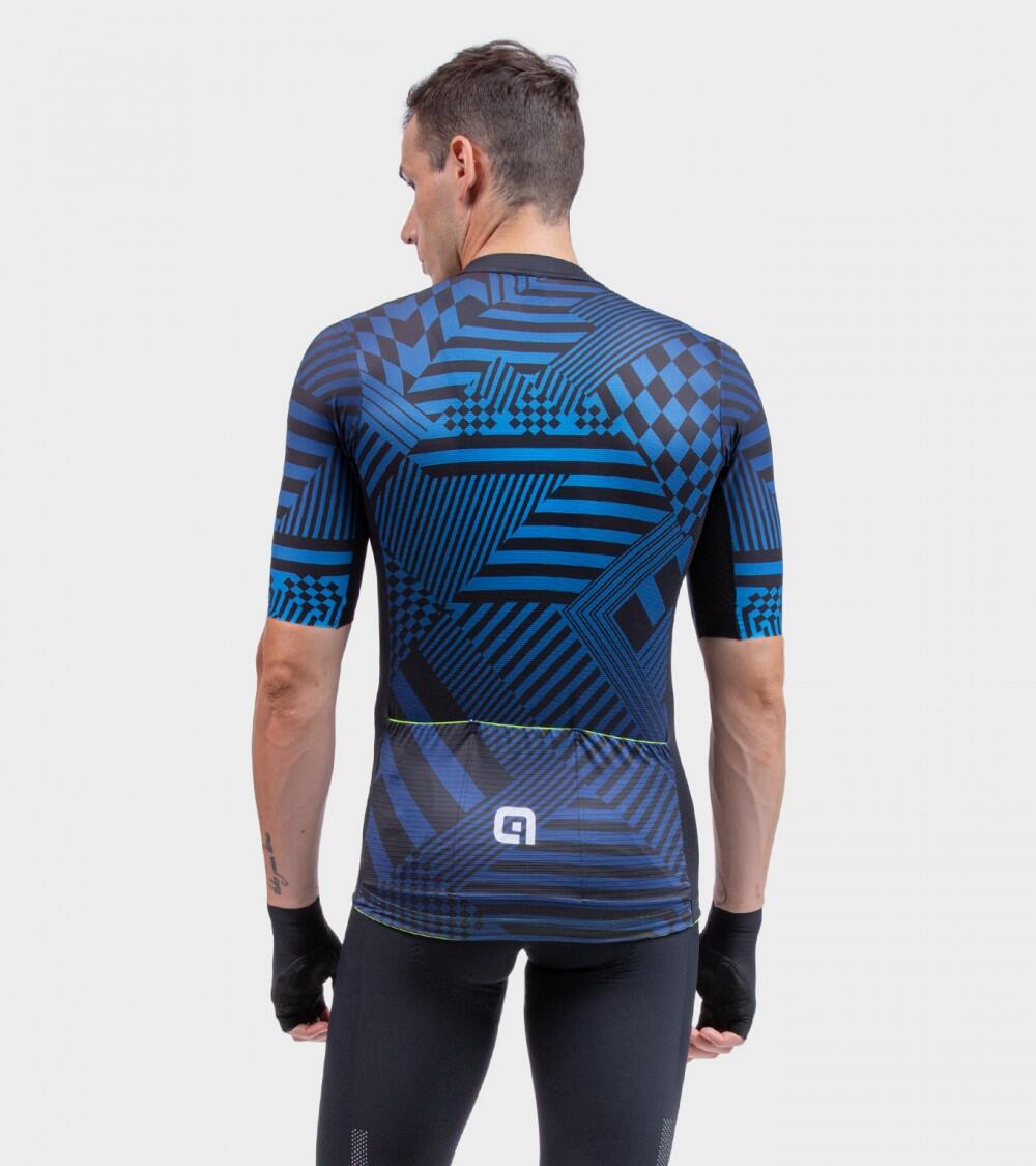 Koszulka rowerowa męska Alé Cycling PR-S Checker M Czarno-niebieski 4/7
