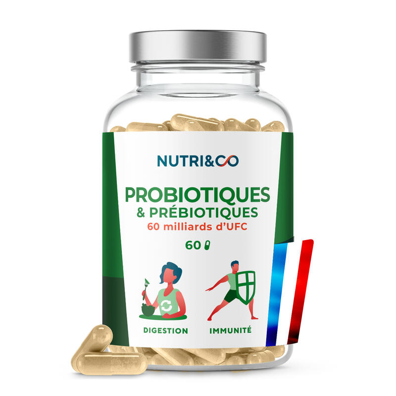 Probio - Action Probiotique et Prébiotique - 60 Milliards d'UFC - 60 gélules