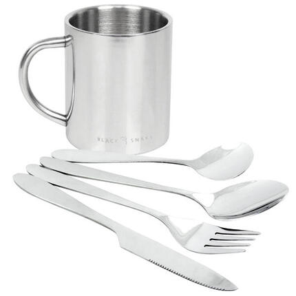 Camping Besteck 'lunch' und Thermotasse Set | Edelstahl