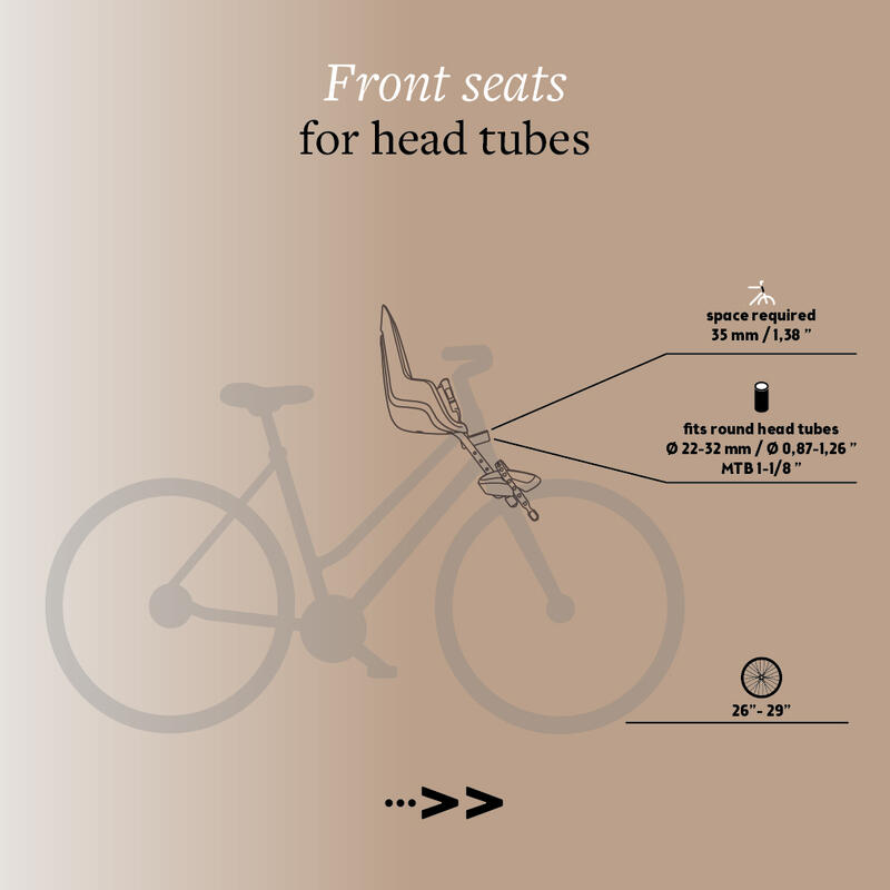 Fahrrad  Vorder Kindersitze ONE Schwarz