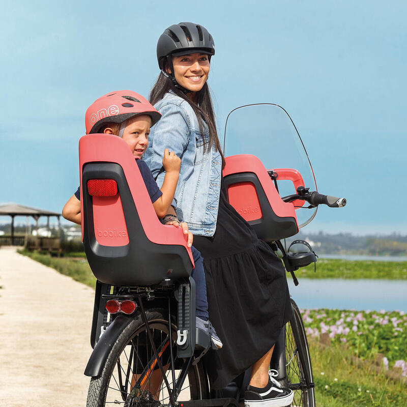 Siège Enfant Vélo Arrière Sur Cadre & Porta-Bagages Flamant Rose