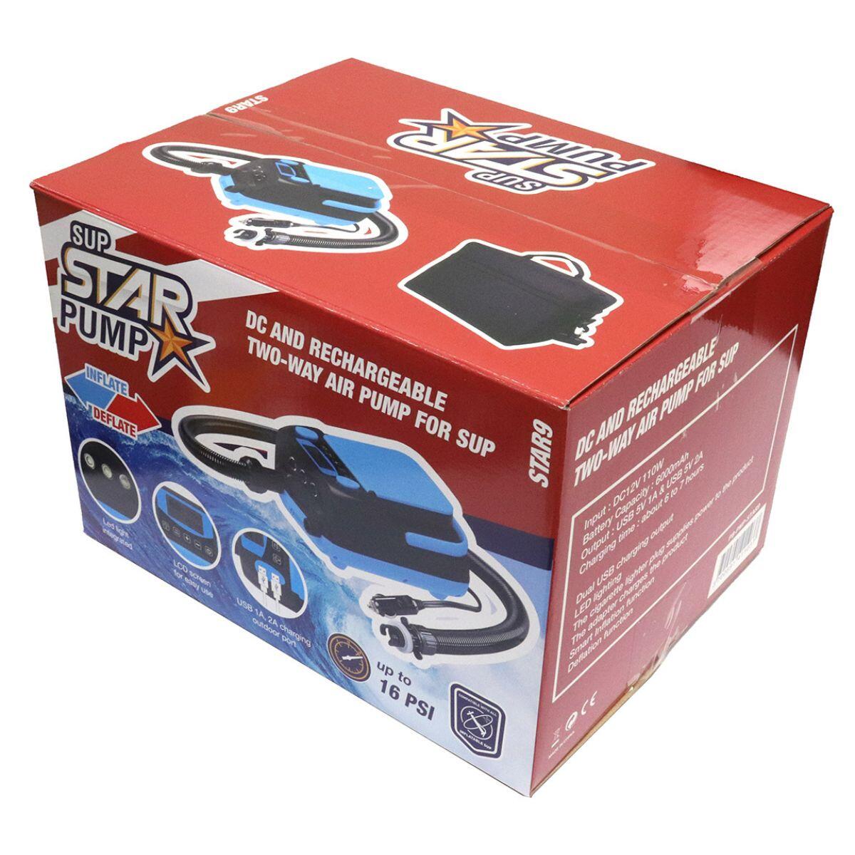 Bomba eléctrica para SUP - Star Pump 9 - até 16 PSI - incl. acessórios 5/5