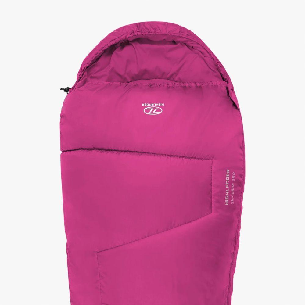 Highlander Sleepline 250 Mummy Sleeping Bag Pink 2/5