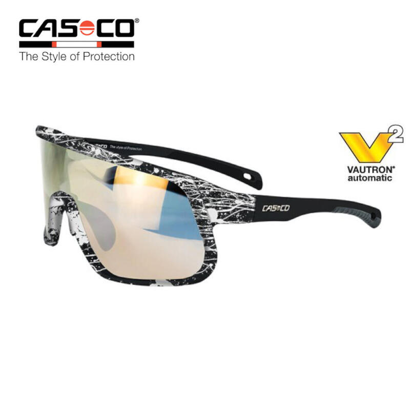 SX-25 Vautron Splatter Adult Hiking Sports Sunglasses - Black/White