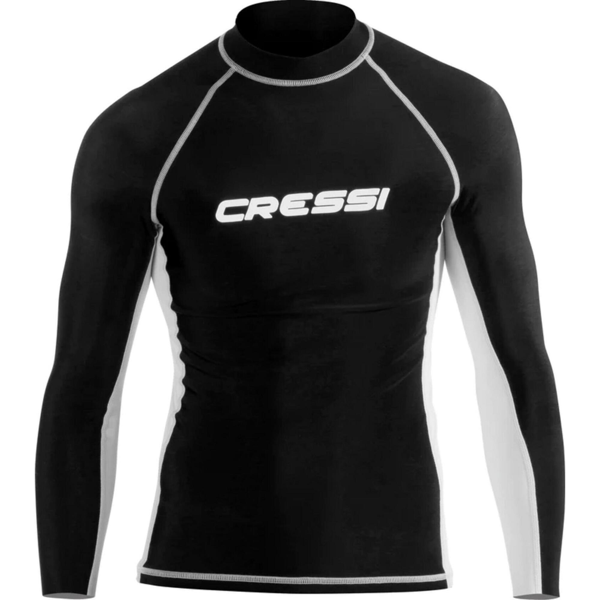 Cressi - Cressi Rash Guard  -  Hommes  -  Man Long Sleeve - Rashguard - Blanc|noir - 40 M - Decathlon