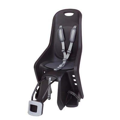 Seggiolino Posteriore Bambini Bicicletta Al Telaio Bubbly Nero / Grigio Scuro