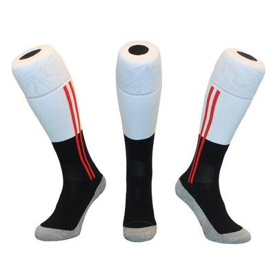 Hingly lange sportsokken 2 stripe zwart-rood-wit